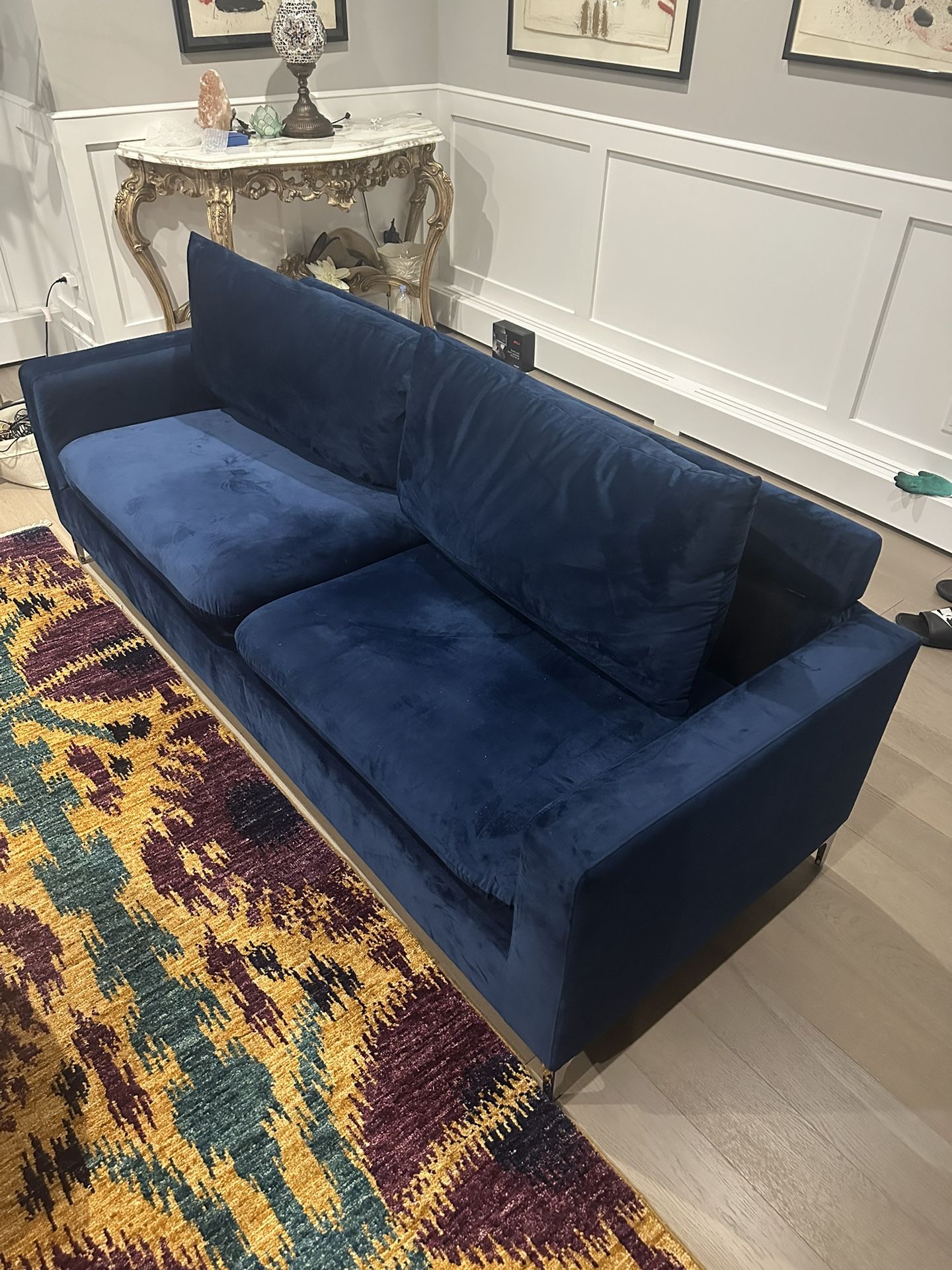Blue Velvet Couch