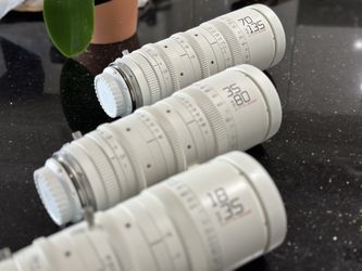 DZOFilm Catta FF 18-35/35-80/70-135mm T2.9 Cine 3-Lens Bundle (Sony E, White)