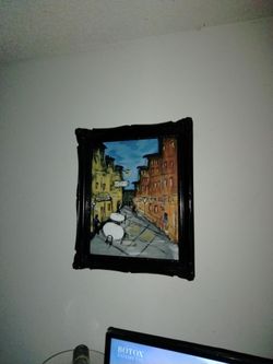 Cool Italian street with a flair! Windows glow in the dark!