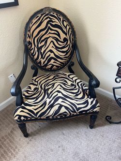Zebra print chairs