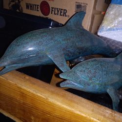 Weyland Dolphins, Brass Vase, Egyptian Cat