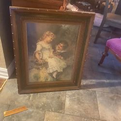 Antique Victorian Boy And Girl