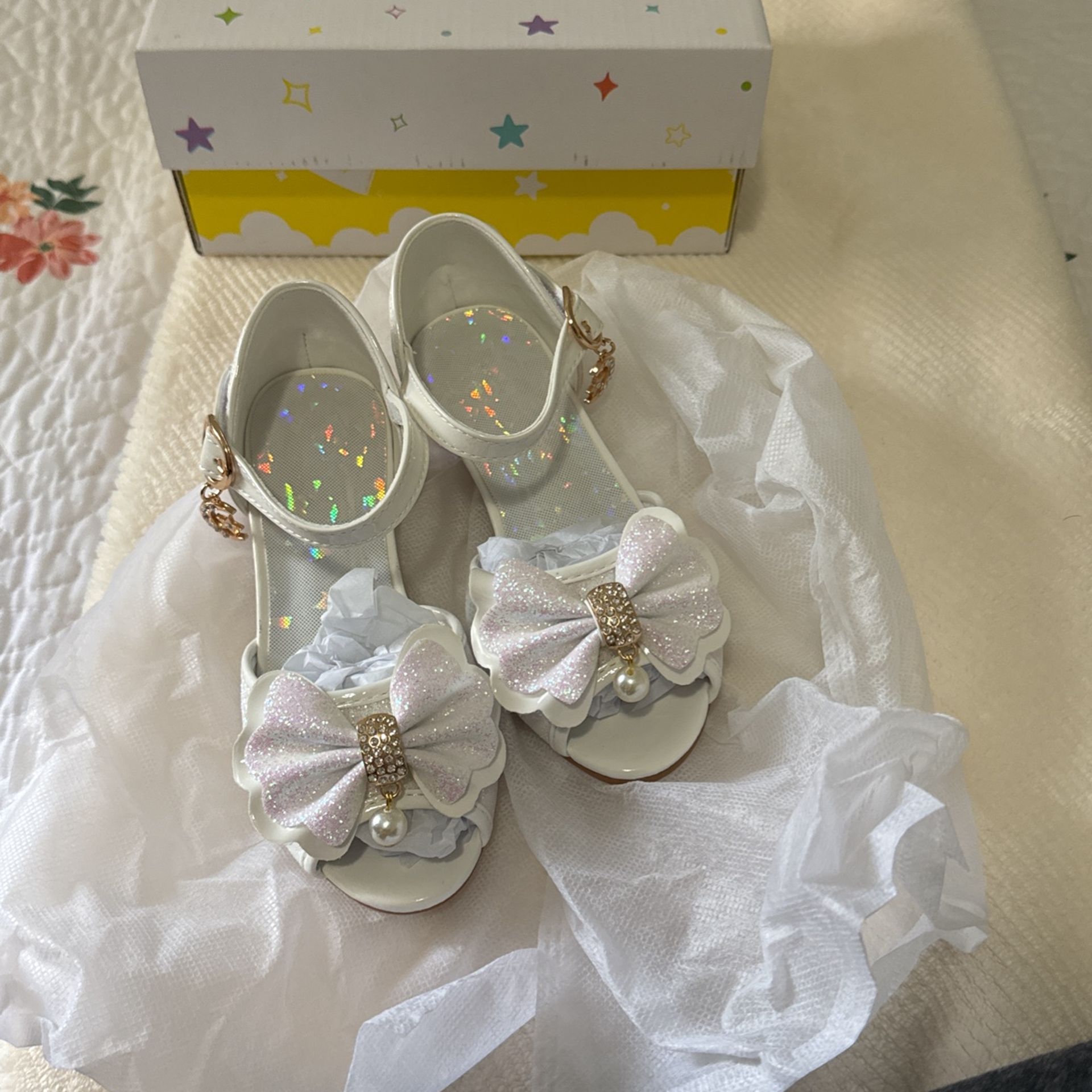 Girl Sandals Heeled and Glittered