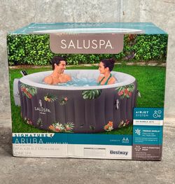 Bestway SaluSpa Aruba Signature 67” Portable Inflatable Hot Tub NEW Sealed 110 Jets Heated Spa