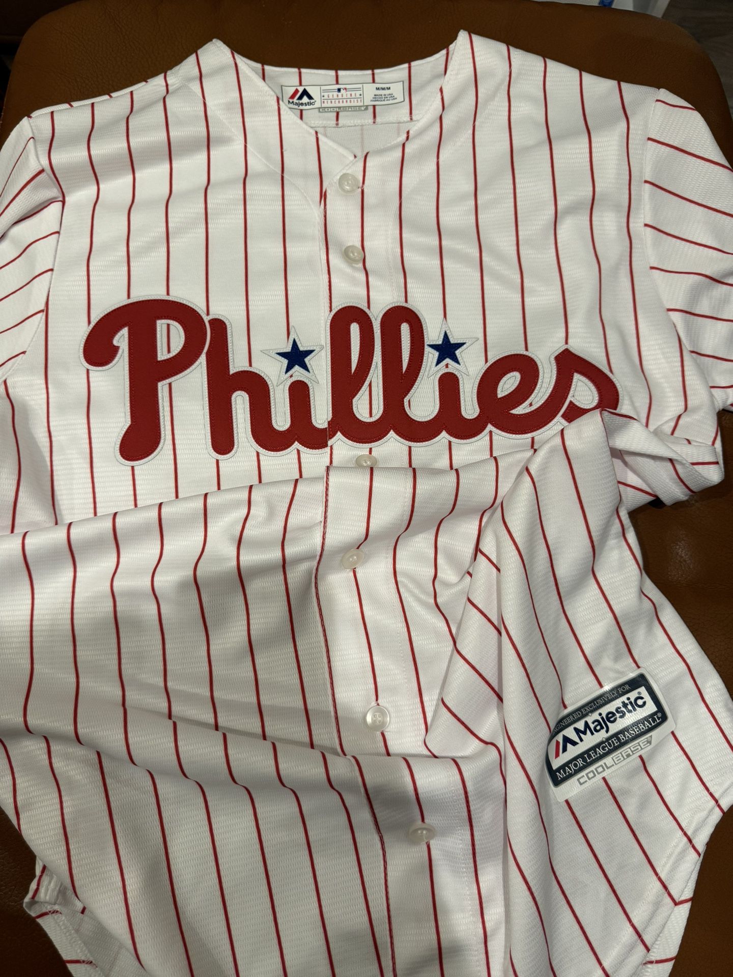 Majestic Phillies Baseball Jersey Size Medium Men New 