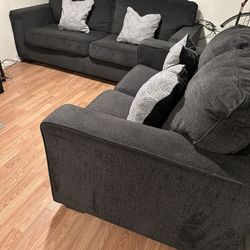 Two sofas Dark Grey 