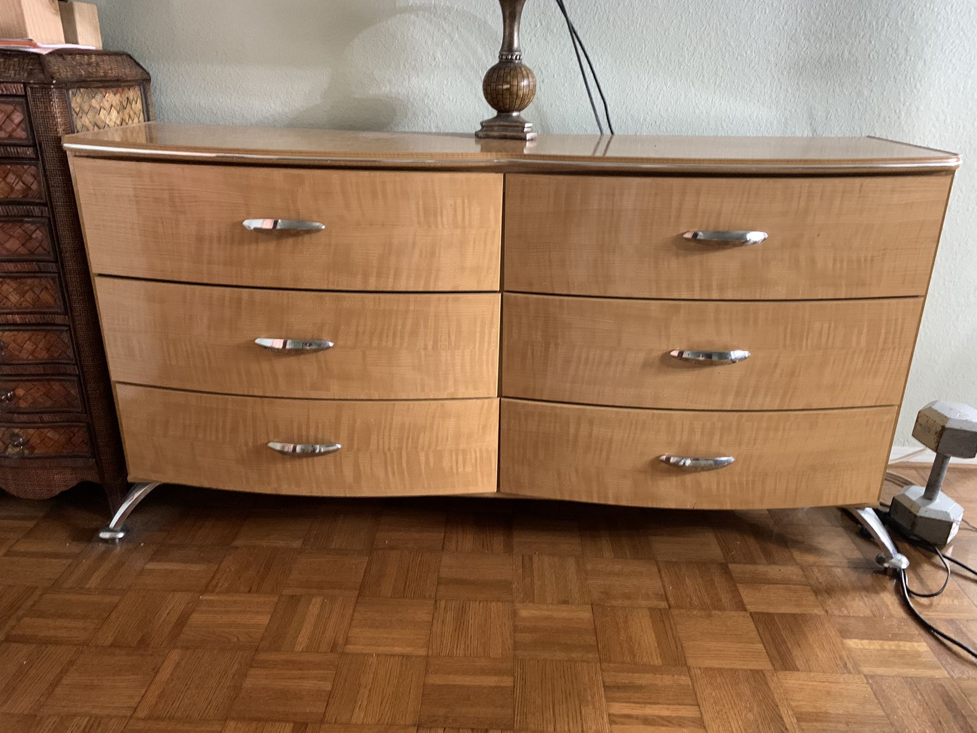 Wood Dresser matching nightstand