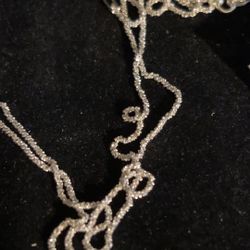 20” 1mm Silver Rope Necklace 