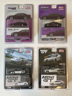 Tarmac diecast cars. Lambo, Bugatti, Toyota Mark Chaser