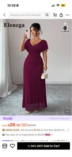 Burgundy dress