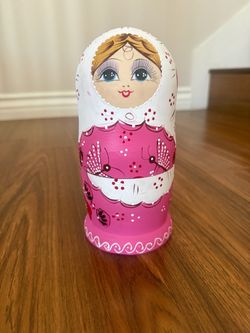 20” Hand-Painted Floral Russian Nesting Doll, Fill it with a special treat and give it as a unique gift
