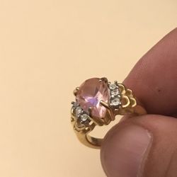 18k Gold  Over Sterling Silver Size 4 Ring