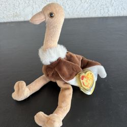 TY Beanie Baby Ostrich Named Stretch 