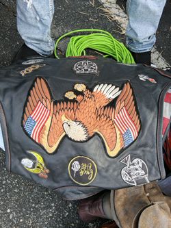 Riding Vest All the\nPatches of sewn on\nTough