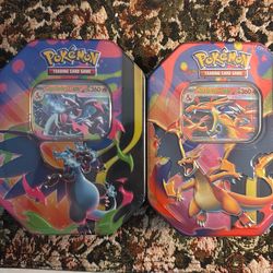 Mega Charizard tins X and Y