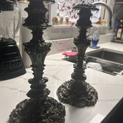 pair of George IV sterling silver candlesticks, Fenton, Allanson & Machon (James Fenton & Co), Sheffield 1824,