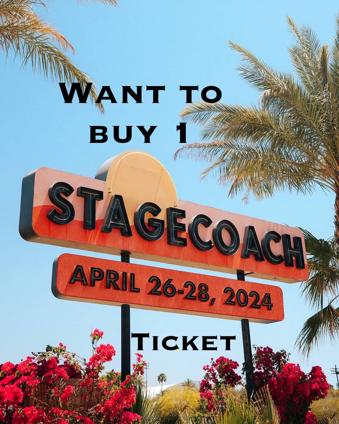 Need one ticket to Stagecoach 2024