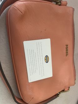 Peach Fossil Handbag
