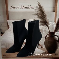 Steve Madden  Black Women's  Heeled Boots Sz 7M