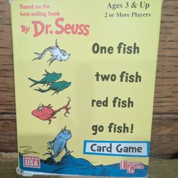 Dr. Seuss - One Fish. Two Fish. Red Fish. Go Fish. Vintage Card Game  1993