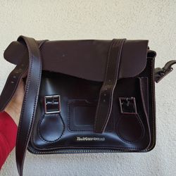Burgundy Dr. Martens Satchel