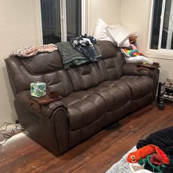 Double Recliner Gently Used 