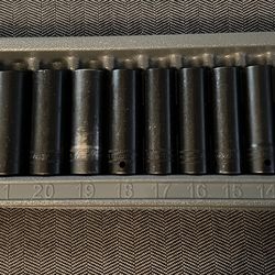 15 pc 1/2" Deep Impact Socket Set (10-24 mm)