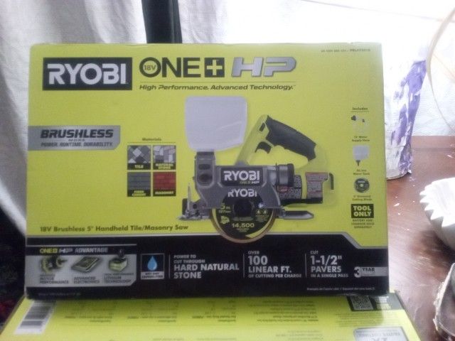 Ryobi One+ HP 18v Brushless 5" Handheld Tile/Masonry Saw