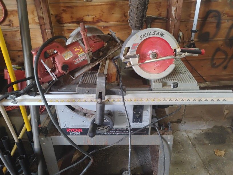 Table Saw Ryobi.Milwaukee.skill Saw