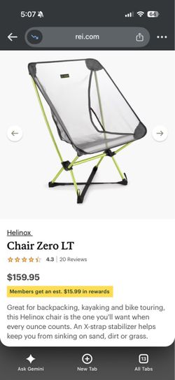 Helinox zero LT camp chair
