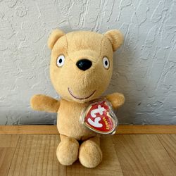 2011 UK TY Beanie Babies Peppa Pig Kids Show, Peppa’s Teddy Plush Stuffed Animal