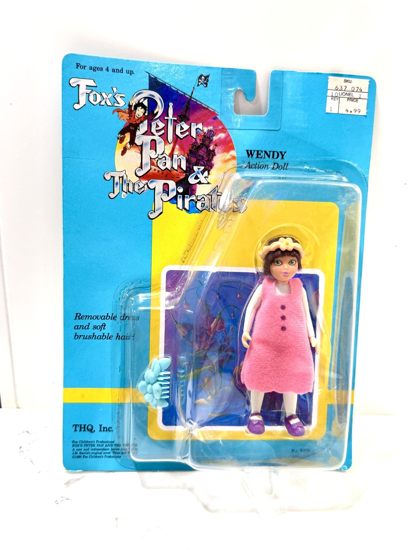 1991 Fox’s Peter Pan & The Pirates Wendy Action Doll THQ Vintage MOC