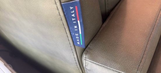 Forest Green Italian real leather sofa