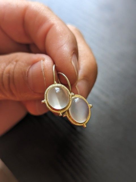 Cinderella 925 Silver Moonstone Earrings