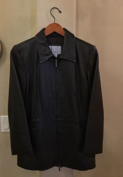 Woman's Nine West Leather Jacket, Size Medium