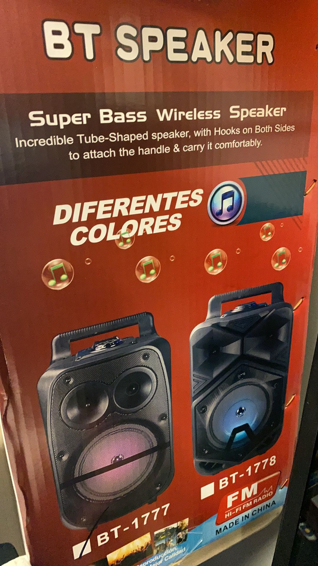 8 Inches Bluetooth wireless speaker with microphone