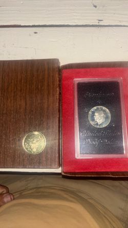 1971. Silver coin proof of dollar