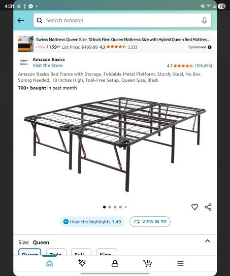 Bed Frame Queen Siz3