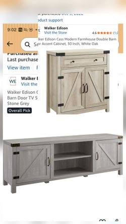 Walker small hutch and tv stand matching