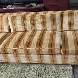 Vintage Drexel Heritage 106” Velvet Sofa | Mid-Century / Hollywood Regency | Excellent Condition