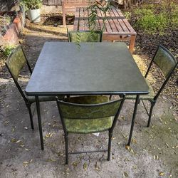 VINTAGE Foldable Table AND Chairs