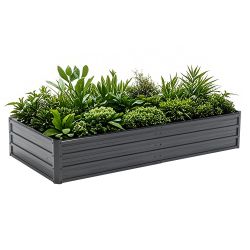 6x3x1 FT Metal Raised Garden Bed Outdoor Reinforced Galvanized Rustproof Colored Steel Planter Boxes for Vegetables, Raised Beds for Growing Flowers H