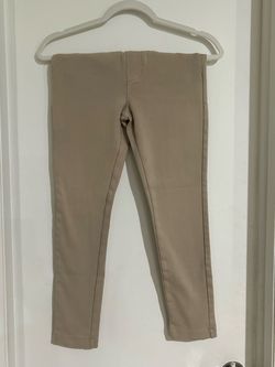 Beige Slim Fit Stretch Pants