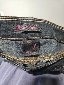 Black crystal women's jeans size: 1