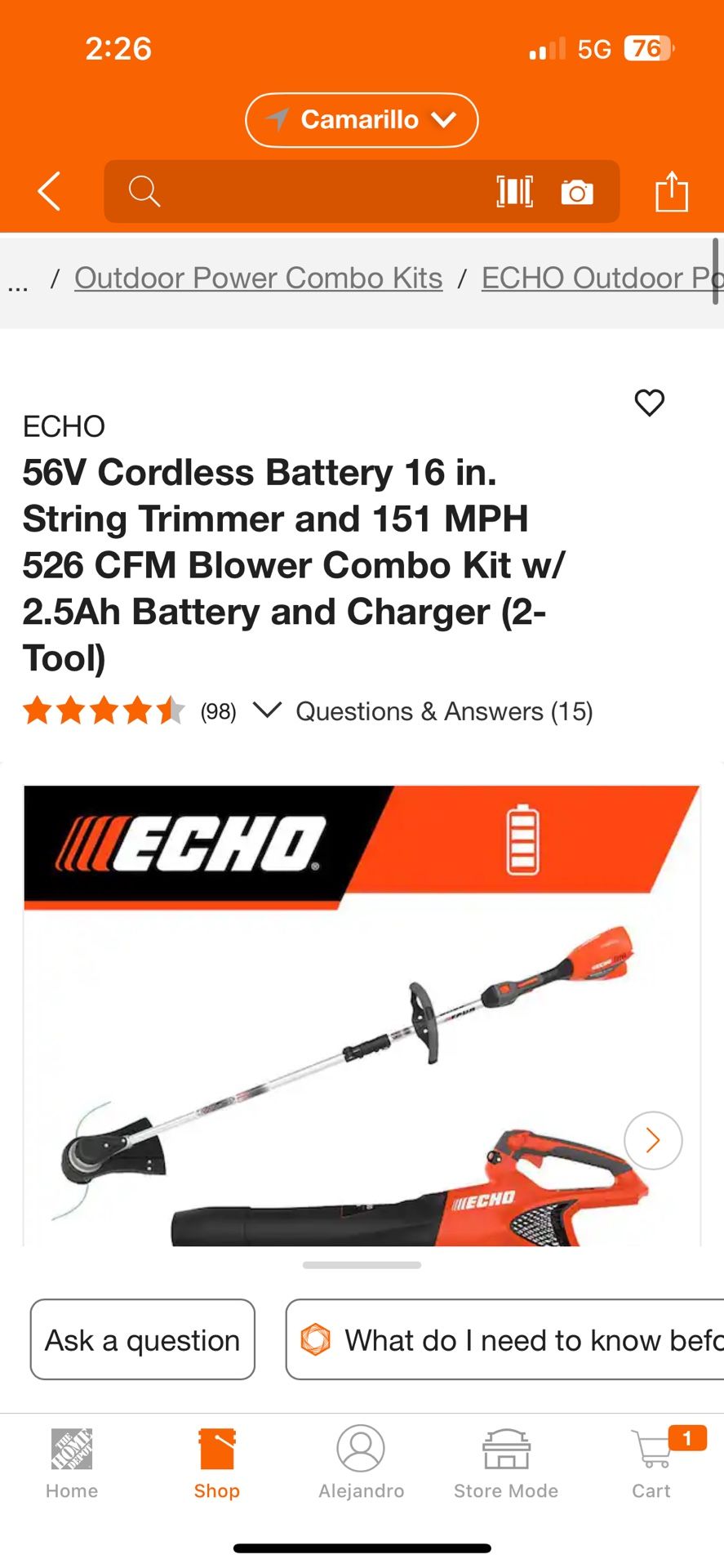 Echo Blower And Trimmer With Battery