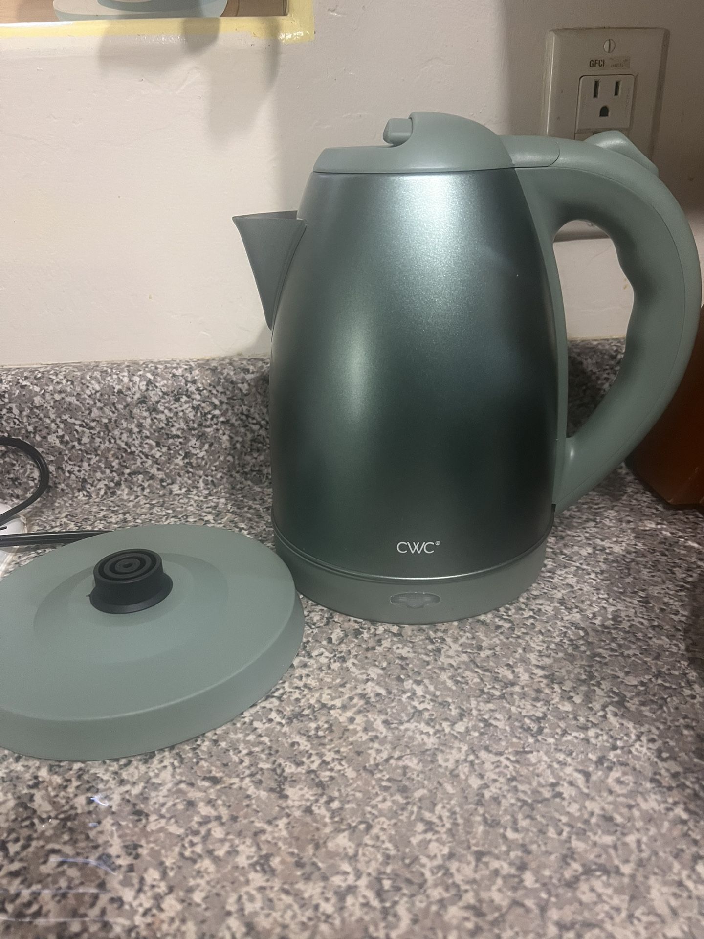 Electric Kettle - Rapid Boil, Sleek Design, and Safety Features - Great for Quick and Easy, Stainless Steel Sage, 1.7 Liters