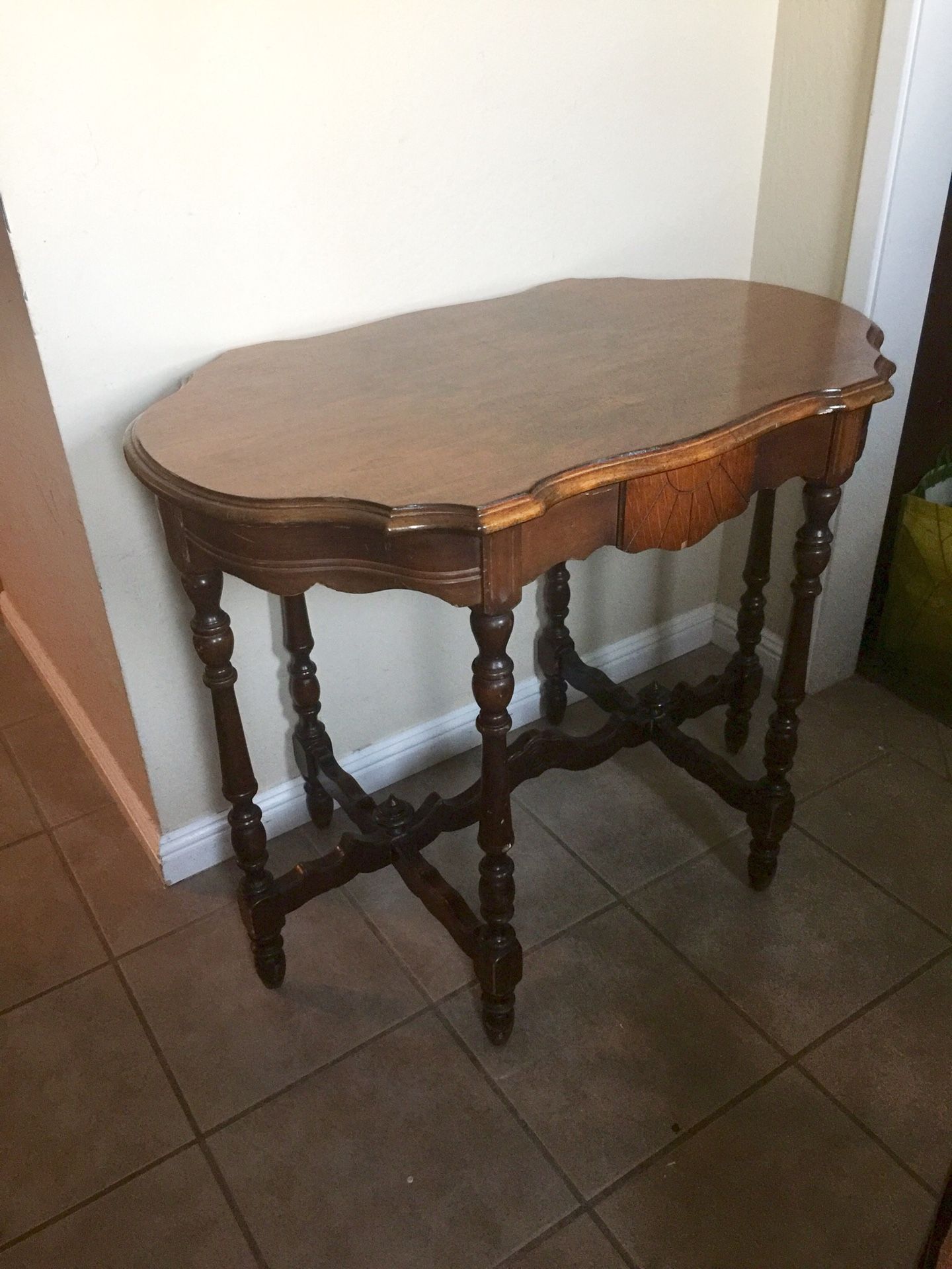 Antique 6-Leg Parlor Table