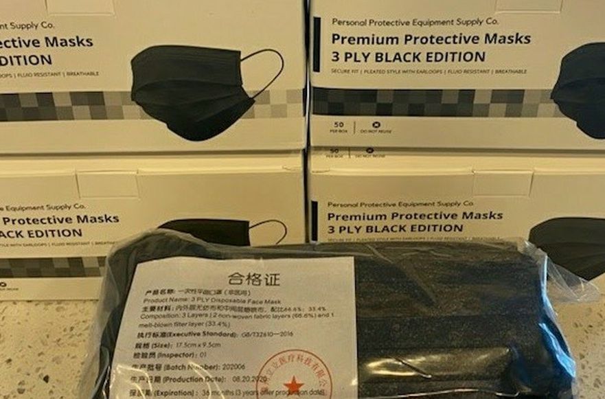 20 Boxes Of Charcoal Gray Masks