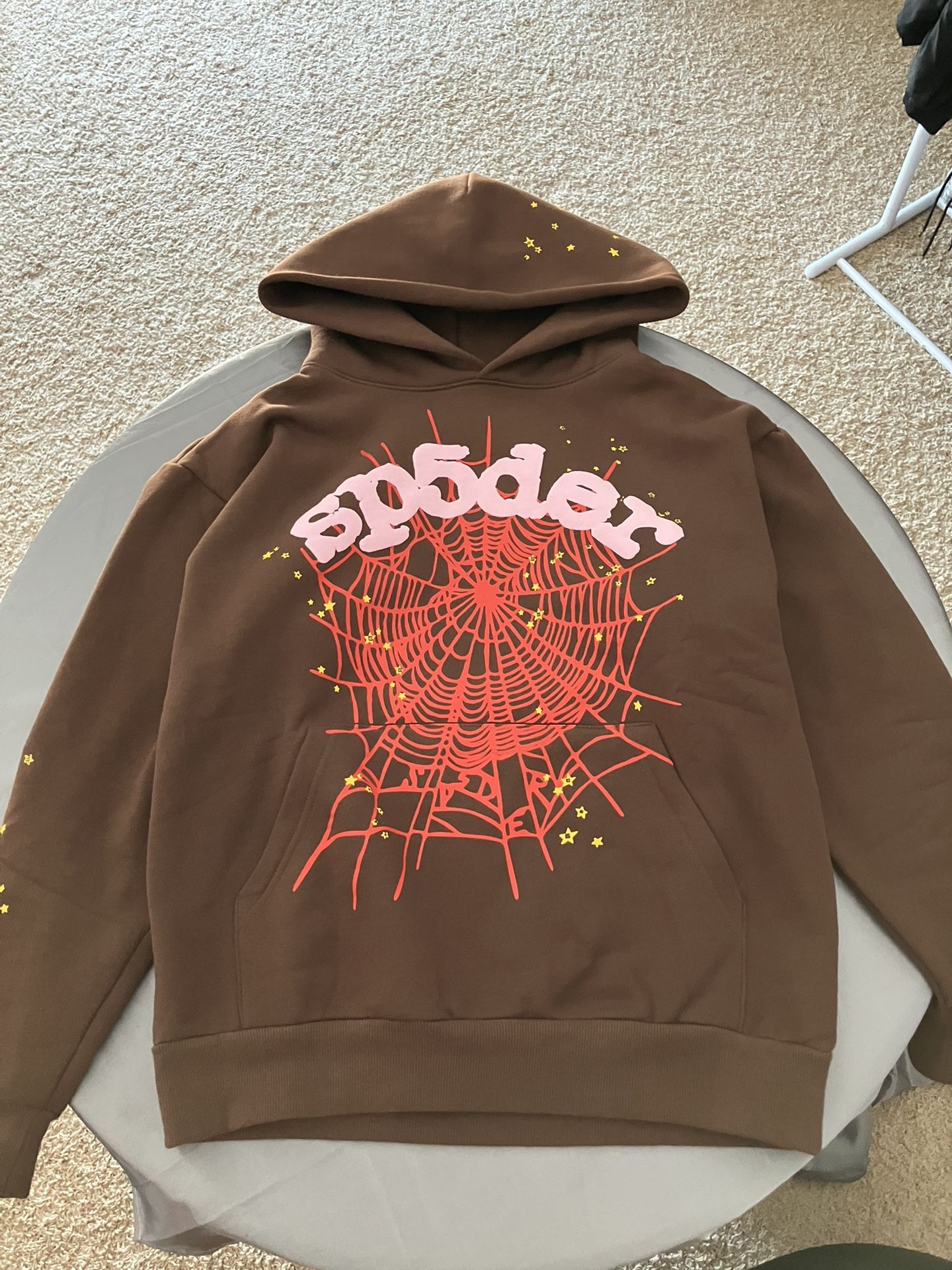 Sp5der Hoodie BROWN/RED/PINK
