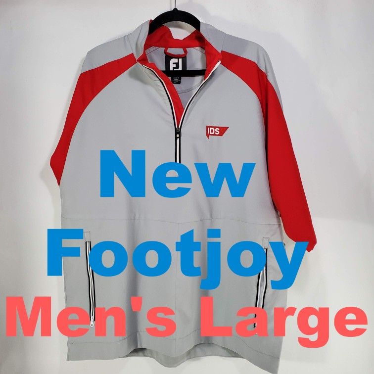New Footjoy Butler National Golf Men's Size Large Windshirt 1/2 Zip Pullover